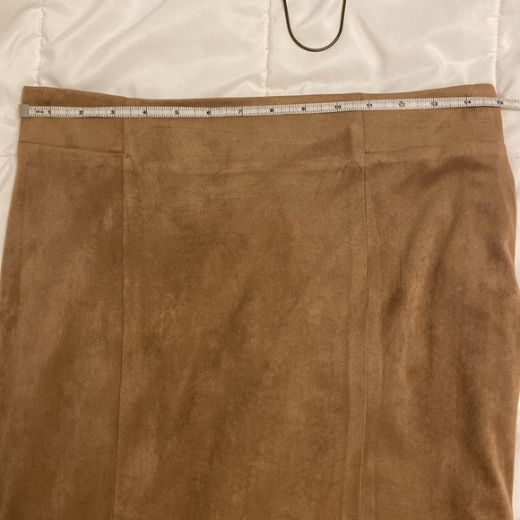 Faux suede lined pencilskirt-size 8- fits 6 - Picture 5 of 10